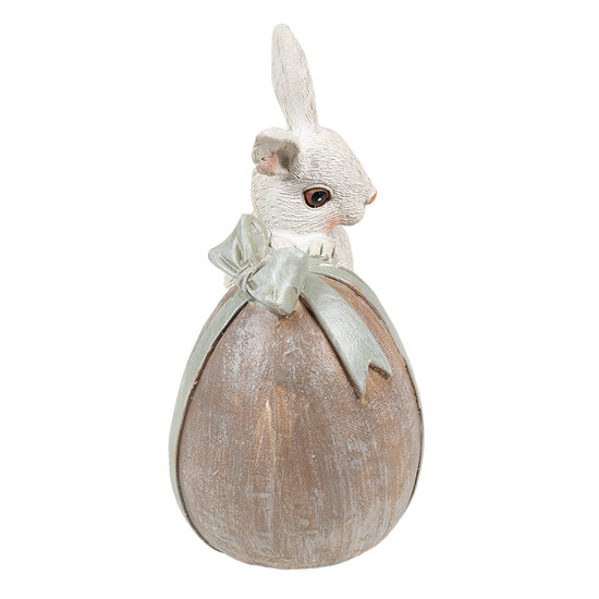 Clayre & Eef | Decoratie Konijn Beige, Grijs, Bruin 8x5x11 cm | 6PR3564