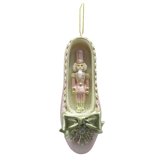 Clayre & Eef | Decoratie Hanger Balletschoen Roze 4x3x11 cm | 6PR3651