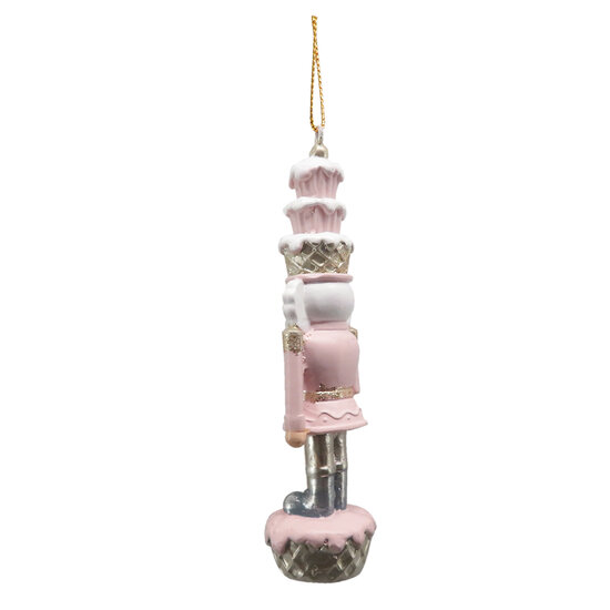 Clayre & Eef | Decoratie Beeld Notenkraker Roze 3x3x11 cm | 6PR3667