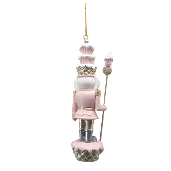 Clayre & Eef | Decoratie Beeld Notenkraker Roze 3x3x11 cm | 6PR3667