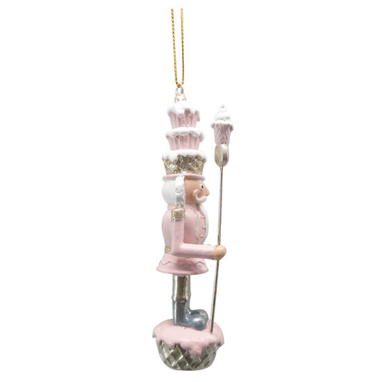 Clayre & Eef | Decoratie Beeld Notenkraker Roze 3x3x11 cm | 6PR3667