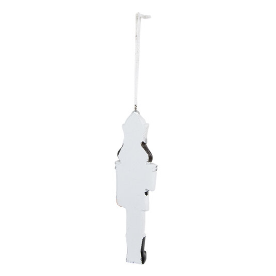 Clayre & Eef | Decoratie Hanger Notenkraker Wit 4x2x15 cm | 6PR3692