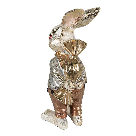 Clayre & Eef | Decoratie beeld Konijn Beige Bruin 6x7x14 cm | 6PR3881