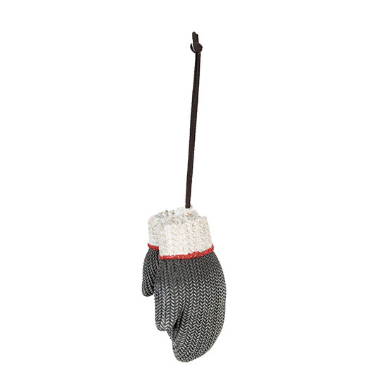 Clayre & Eef | Hanger Wanten Grijs 8x5x9 cm | 6PR3917