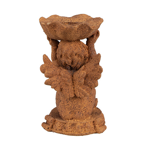 Clayre & Eef | Kandelaar Engel Bruin 7x7x12 cm | 6PR4069