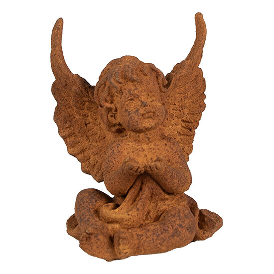 Clayre & Eef | Decoratie engel Bruin 9x8x12 cm | 6PR4070