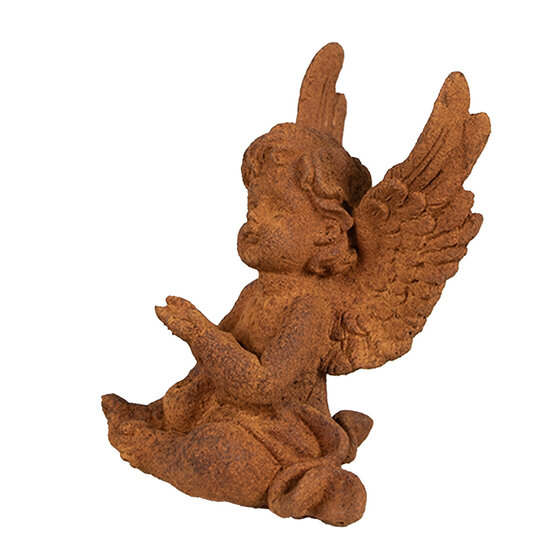 Clayre & Eef | Decoratie engel Bruin 9x8x12 cm | 6PR4070