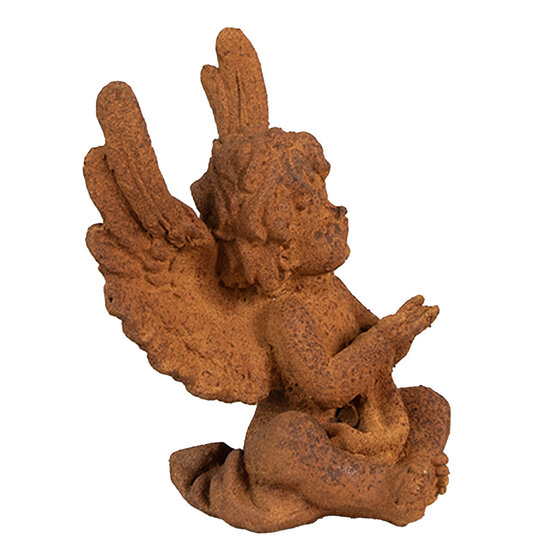 Clayre & Eef | Decoratie engel Bruin 9x8x12 cm | 6PR4070