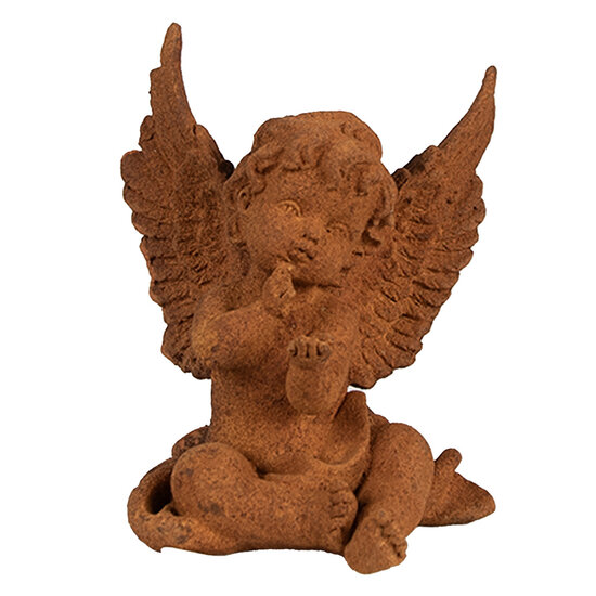Clayre & Eef | Decoratie engel Bruin 9x8x11 cm | 6PR4072