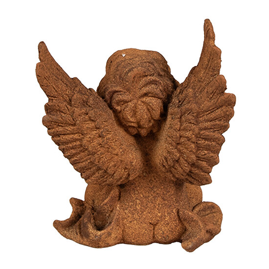 Clayre & Eef | Decoratie engel Bruin 9x8x11 cm | 6PR4072
