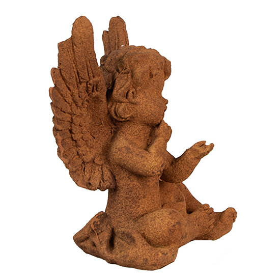 Clayre & Eef | Decoratie engel Bruin 9x8x11 cm | 6PR4072