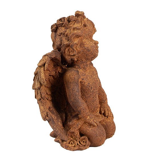 Clayre & Eef | Decoratie engel Bruin 9x7x11 cm | 6PR4076