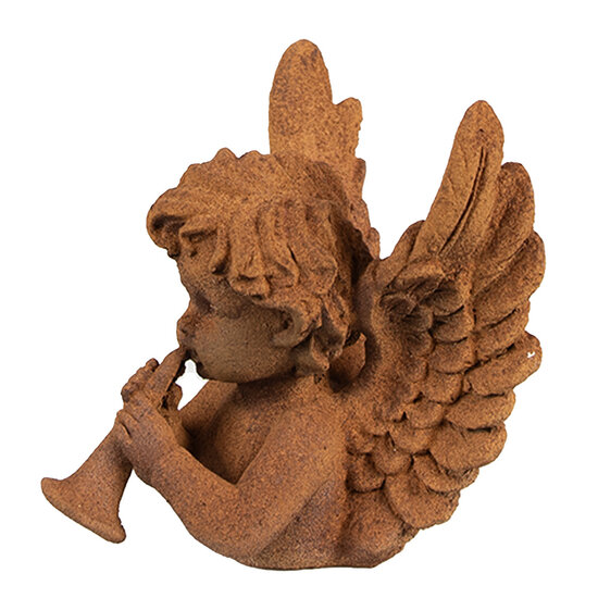 Clayre & Eef | Decoratie engel Bruin 11x11x12 cm | 6PR4077