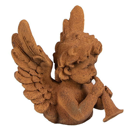 Clayre & Eef | Decoratie engel Bruin 11x11x12 cm | 6PR4077