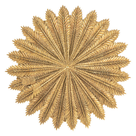 Clayre & Eef | Decoratie schaal Goudkleurig ø 20x2 cm | 6PR4775