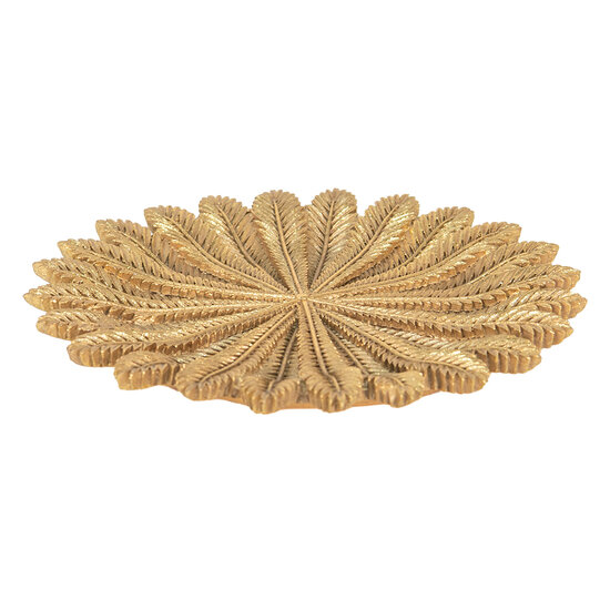 Clayre & Eef | Decoratie schaal Goudkleurig ø 20x2 cm | 6PR4775