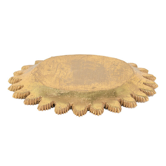 Clayre & Eef | Decoratie schaal Goudkleurig ø 20x2 cm | 6PR4775
