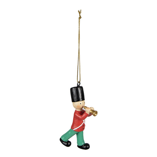 Clayre & Eef | Decoratie hanger soldaatje Rood Groen 4x2x8 cm | 6PR4918
