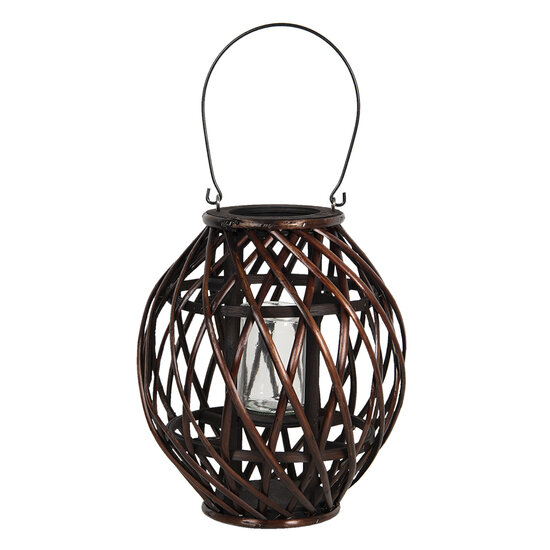 Clayre & Eef | Windlicht Bruin ø 26x30 cm | 6RO0491