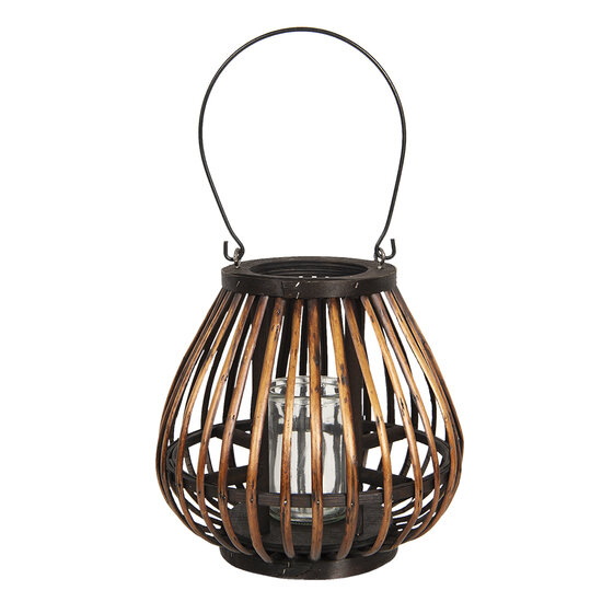 Clayre & Eef | Windlicht Bruin ø 23x22 cm | 6RO0493