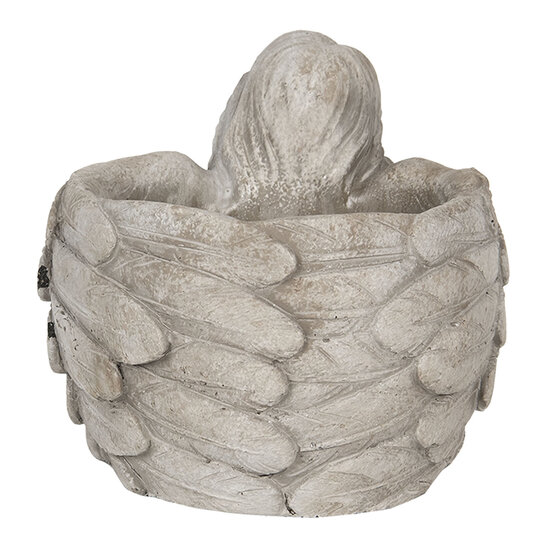 Clayre & Eef | Bloempot Binnen Engel Grijs 16x13x12 cm | 6TE0282S