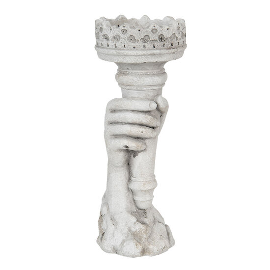 Clayre & Eef | Kandelaar Grijs 12x10x27 cm | 6TE0285S