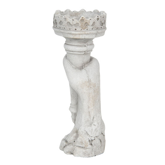 Clayre & Eef | Kandelaar Grijs 12x10x27 cm | 6TE0285S