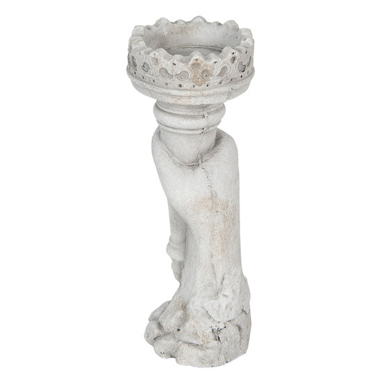 Clayre & Eef | Kandelaar Grijs 12x10x27 cm | 6TE0285S