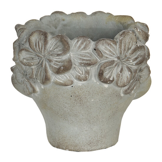 Clayre & Eef | Bloempot Binnen Grijs 16x15x13 cm | 6TE0314