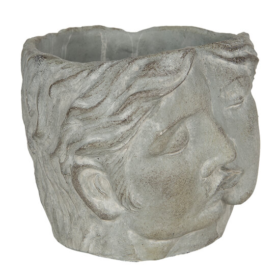 Clayre & Eef | Bloempot Binnen Grijs 16x14x13 cm | 6TE0319S