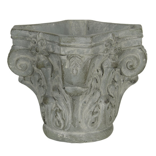 Clayre & Eef | Bloempot Binnen Grijs, Groen 17x17x16 cm | 6TE0333