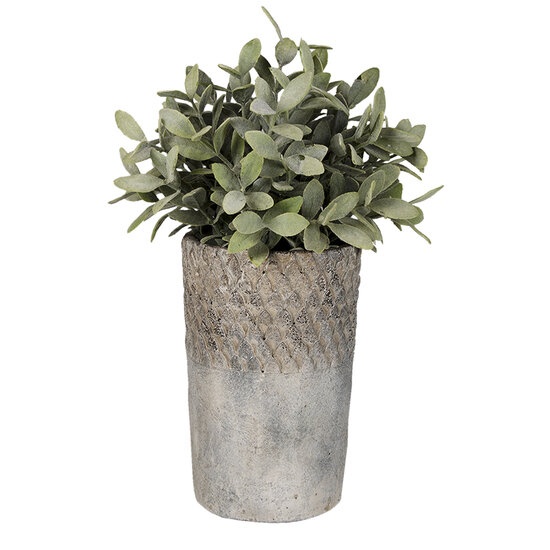 Clayre & Eef | Bloempot Binnen Grijs ø 12x19 cm | 6TE0365S