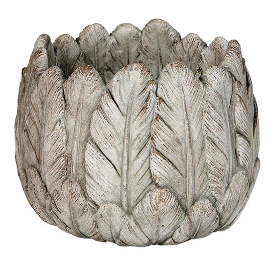 Clayre & Eef | Bloempot Binnen Grijs ø 19x16 cm | 6TE0368M
