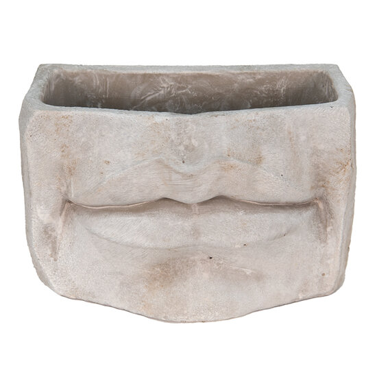 Clayre & Eef | Bloempot Binnen Mond Grijs 21x13x14 cm | 6TE0389S