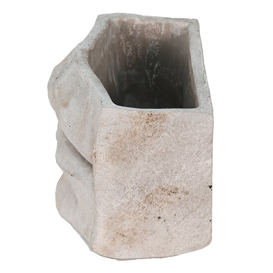 Clayre & Eef | Bloempot Binnen Mond Grijs 21x13x14 cm | 6TE0389S