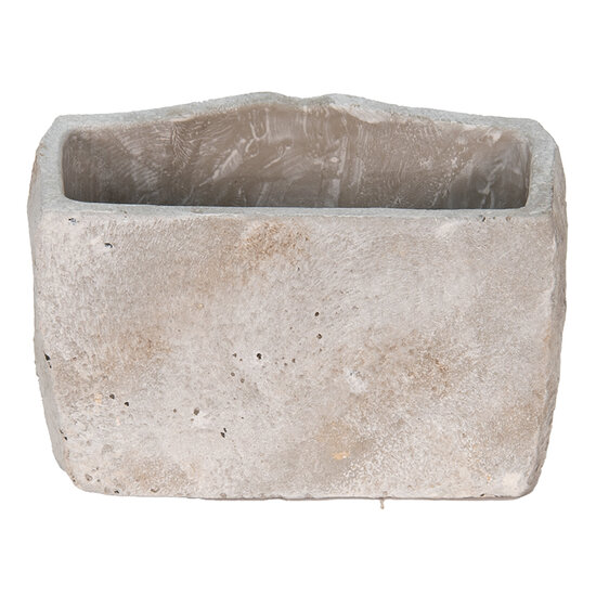 Clayre & Eef | Bloempot Binnen Mond Grijs 21x13x14 cm | 6TE0389S
