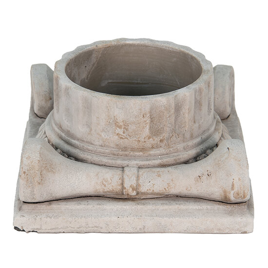 Clayre & Eef | Bloempot Binnen Grijs 21x21x11 cm | 6TE0390S