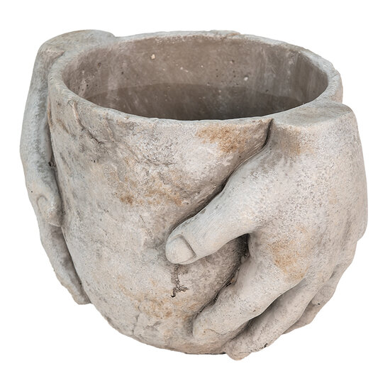 Clayre & Eef | Bloempot Binnen Grijs 21x16x15 cm | 6TE0391S