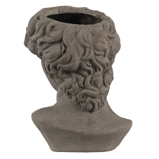 Clayre & Eef | Bloempot Binnen Buste Beige, Grijs 14x13x21 cm | 6TE0399M