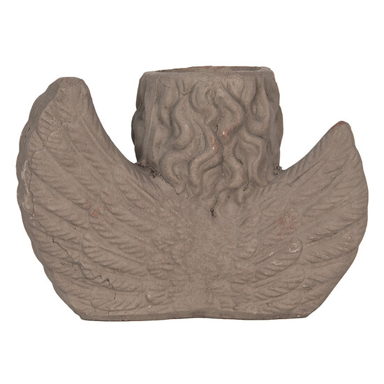 Clayre & Eef | Bloempot Binnen Engel Grijs 23x13x17 cm | 6TE0401S