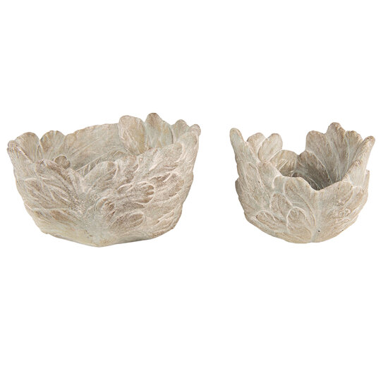 Clayre & Eef | Bloempot Binnen Grijs 16x11 cm | 6TE0435S
