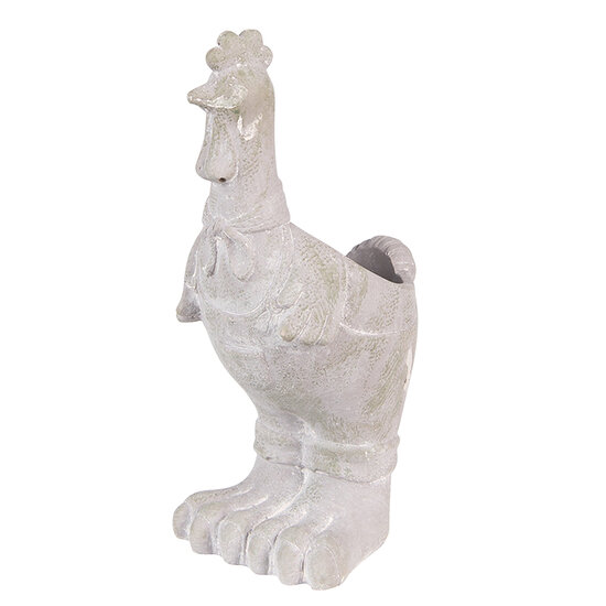 Clayre & Eef | Bloempot Haan Grijs 11x10x26 cm | 6TE0448