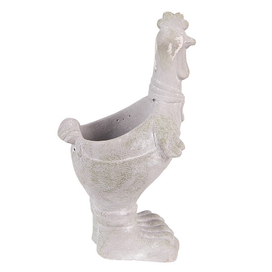Clayre & Eef | Bloempot Haan Grijs 11x10x26 cm | 6TE0448