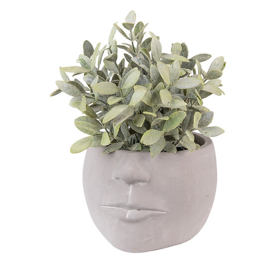Clayre & Eef | Bloempot Grijs 17x15x10 cm | 6TE0452