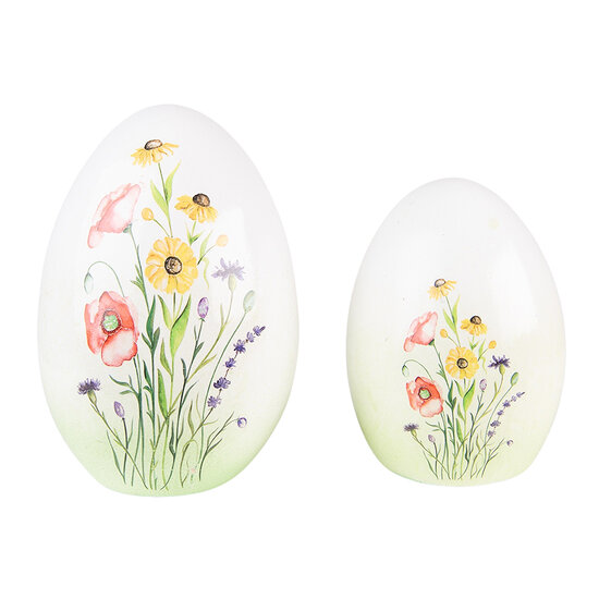 Clayre & Eef | Decoratie ei Groen ø 10x14 cm | 6TE0466