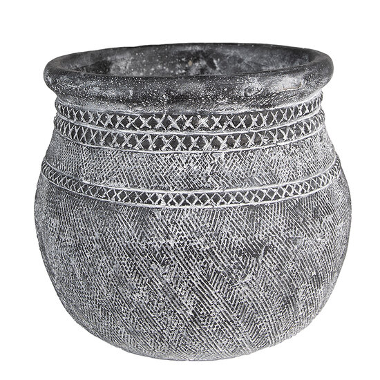 Clayre & Eef | Bloempot Grijs ø 21x19 cm | 6TE0468M