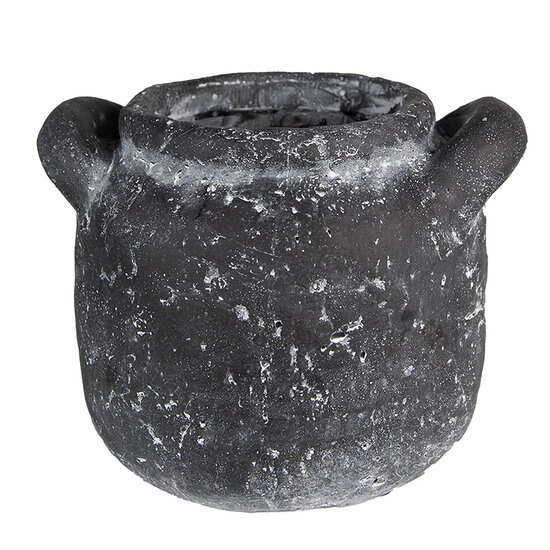 Clayre & Eef | Bloempot Grijs 13x11x9 cm | 6TE0469M