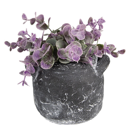 Clayre & Eef | Bloempot Grijs 13x11x9 cm | 6TE0469M