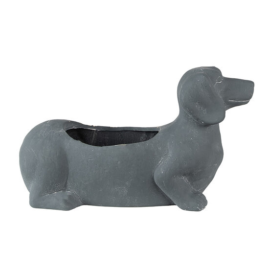 Clayre & Eef | Bloempot Binnen Grijs 30x12x16 cm | 6TE0479