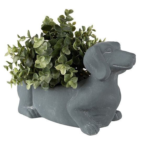 Clayre & Eef | Bloempot Binnen Grijs 30x12x16 cm | 6TE0479